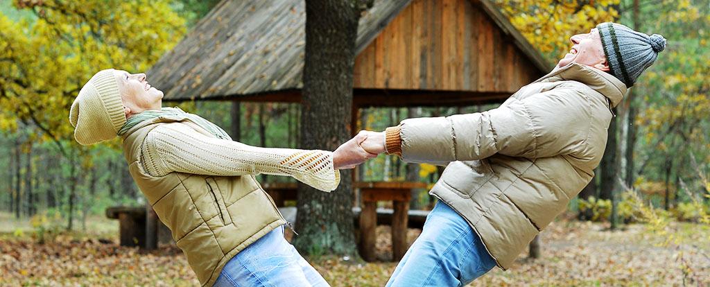 Senior Couple Playing