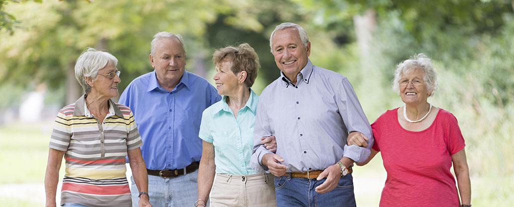 Group of Seniors Walking